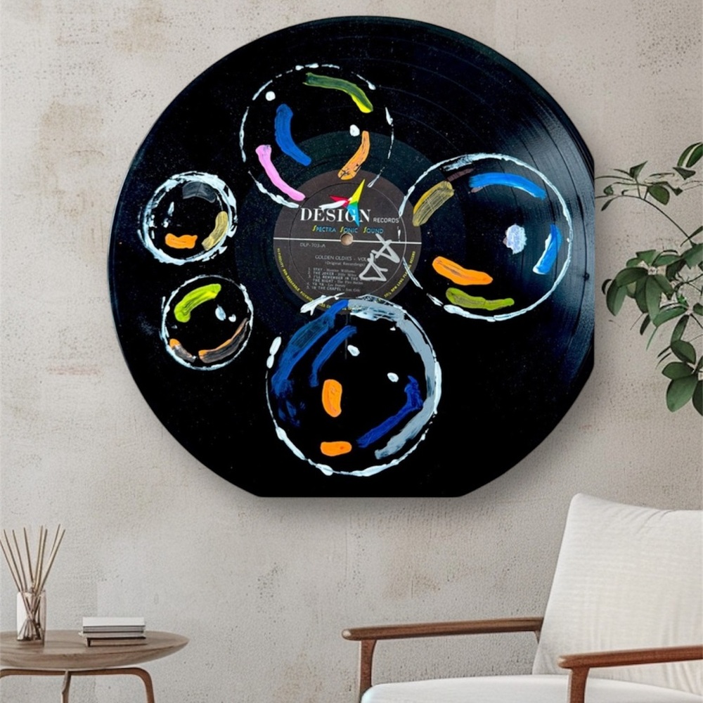 Colorful Vinyl Record Wall Art Decor